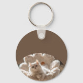 Porte-clés Majestic white cat lover (Verso)