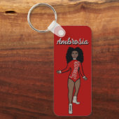 Porte-clés Majorette/ Danseuse Porte - clé Rouge Tigre d'arge (Recto)