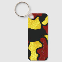 Porte-clés Majorette/Danseuse Rouge Jaune Camo