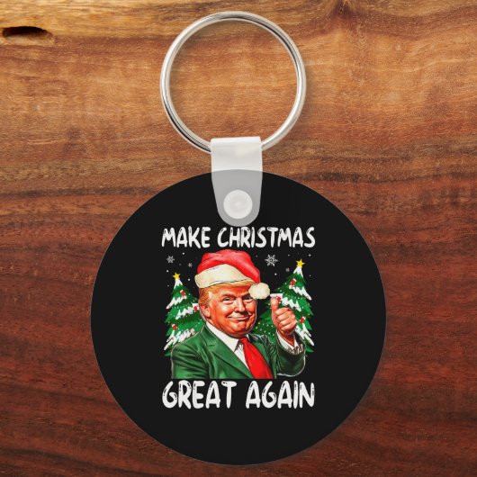 Porte-clés Make Christmas Great Again Funny Santa Trump 2025 (Recto)