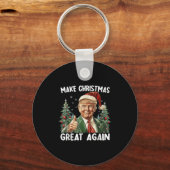 Porte-clés Make Christmas Great Again Funny Santa Trump 2025 (Recto)