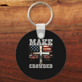 Porte-clés Make Heaven Crowded Cross _ American Flag Christia (Recto)