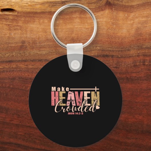 Porte-clés Make Heaven Crowded Cross - Minimalist Christian R (Recto)