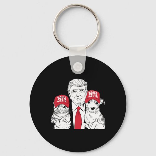 Porte-clés Make Pets Safe Again Election Mega Trump Funny Det (Recto)