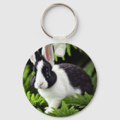 Porte-clés Mal Le Lapin Noir Et Blanc, Clavier (Recto)