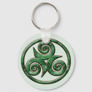 Porte-clés Malachite Triskel