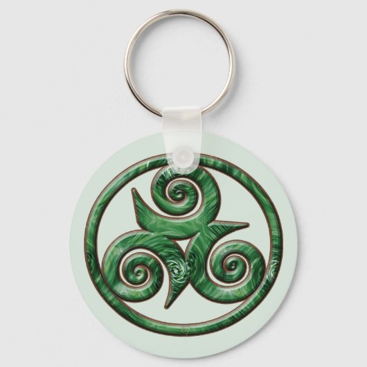 Porte-clés Malachite Triskel (Recto)