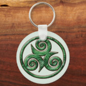 Porte-clés Malachite Triskel (Recto)