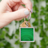 Porte-clés Malachite verte en gros plan (main)