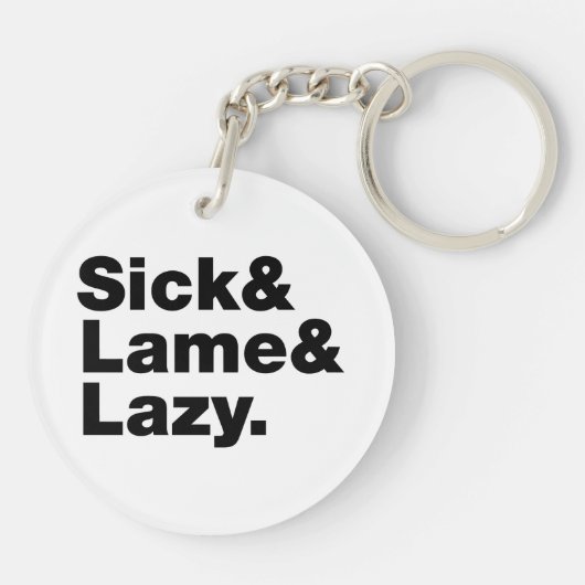 Porte-clés Malade & Lame & Lazy. (Dos)