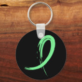 Porte-clés Maladie coeliaque Ruban vert clair A4 (Recto)