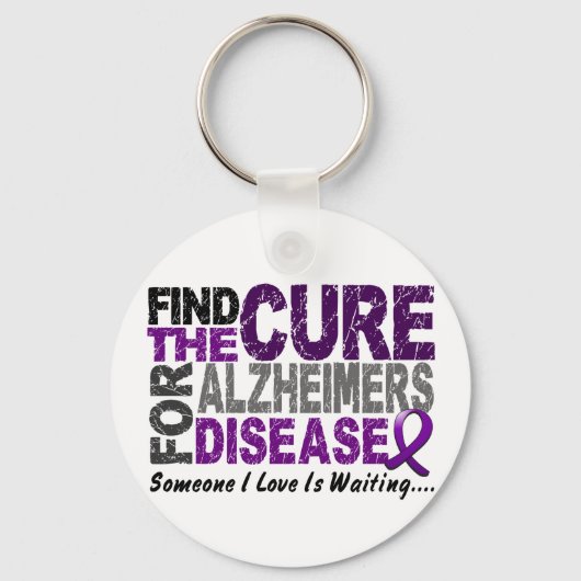 Porte-clés MALADIE D'ALZHEIMERS Trouvez Le Cure 1 (Recto)