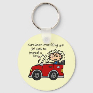 Porte-clés Maladie de voiture humoristique