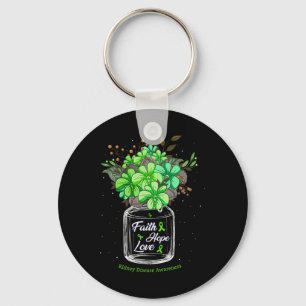 Porte-clés Maladie du rein Faith Love Hope Flower Jar Laurene
