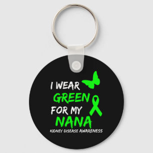 Porte-clés Maladie Je Porte Le Vert Pour Mon Ruban Nana