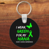 Porte-clés Maladie Je Porte Le Vert Pour Mon Ruban Nana (Recto)