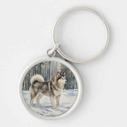 Porte-clés Malamute d'Alaska (Devant)
