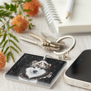 Porte-clés Malamute d'Alaska