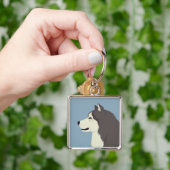 Porte-clés Malamute d'Alaska (main)