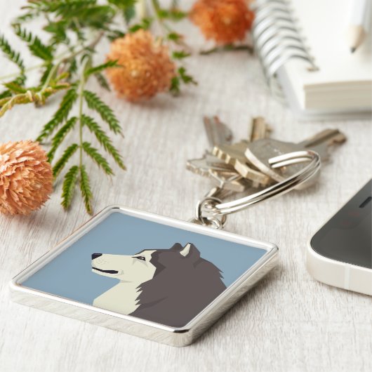 Porte-clés Malamute d'Alaska (Côté)