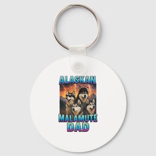 Porte-clés Malamute d'Alaska (Recto)