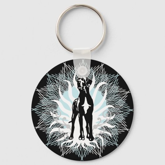 Porte-clés Mâle Dogue Allemand (Recto)