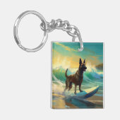 Porte-clés Malinoi Beach Surf Peinture belge (Devant gauche)