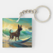 Porte-clés Malinoi Beach Surf Peinture belge (Dos)