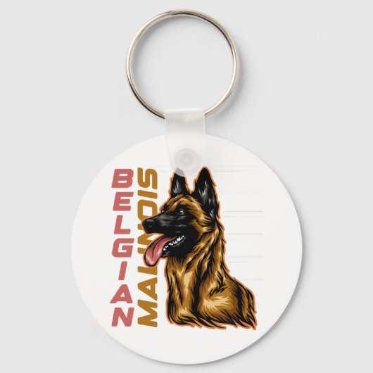 Porte-clés Malinois belge (Recto)