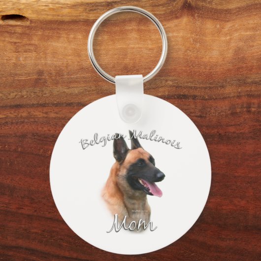 Porte-clés Malinois belge Maman 2 (Recto)