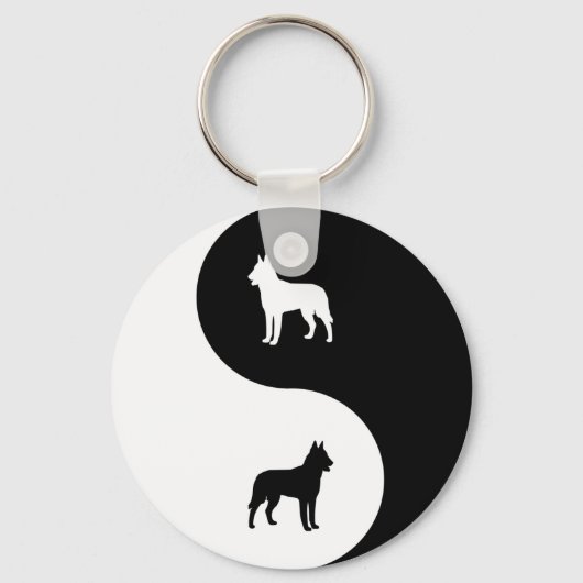 Porte-clés Malinois belge Yin Yang (Recto)
