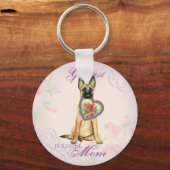 Porte-clés Malinois Heart Mom (Recto)