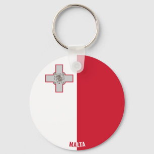 Porte-clés Malte Drapeau charmant patriotique