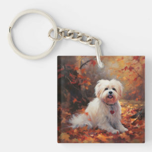 Porte-clés Malti Tzu à l'automne Feuilles automne Inspire