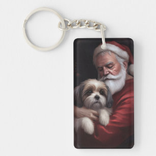 Porte-clés Malti Tzu avec le Père Noël Festif Noël