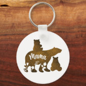 Porte-clés Mama Bear avec 2 Cubs Maman de deux (Recto)