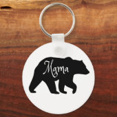 Porte-clés Mama Bear noir et blanc (Recto)