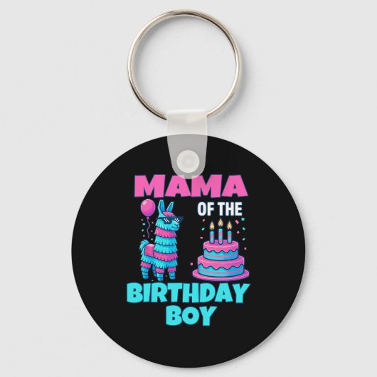 Porte-clés Mama Birthday Boy Llama Pinata Party Family Mathin (Recto)