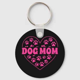 Porte-clés Mama Heart Mothers Day Golden Retriever Chien Mama