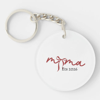 Porte-clés MAMA Keychain 2026 – Minimalist Mama Design, Mom G