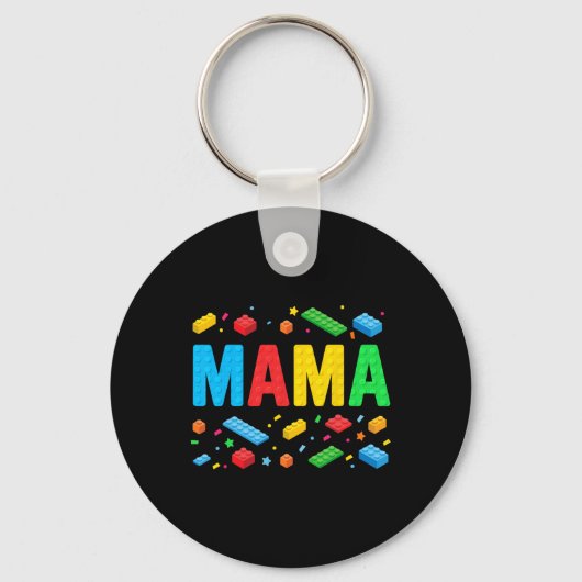 Porte-clés Mama Master Builder Blocs de briques Blocs Funny M (Recto)