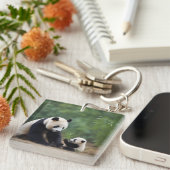 Porte-clés Mama Panda Et Porte - clé Bébé (Devant Droit)