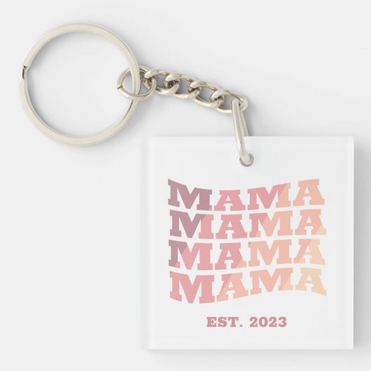 Porte-clés Mama personnalisée établie (Devant)