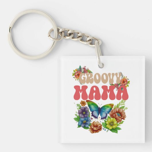 Porte-clés Mama Super Floral (Devant)
