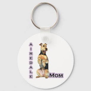 Porte-clés Maman 4 d'Airedale Terrier - porte - clé