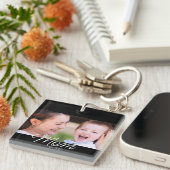 Porte-clés Maman a établi un script moderne Photo (Devant Droit)