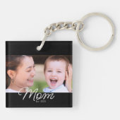 Porte-clés Maman a établi un script moderne Photo (Dos)