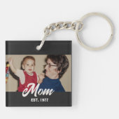 Porte-clés Maman a établi un script photo moderne (Dos)