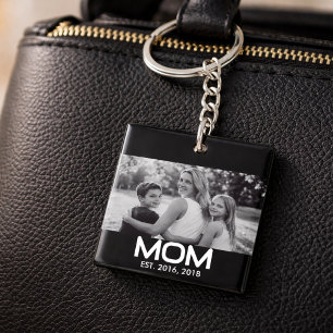Porte-clés Maman a établi une photo audacieuse moderne