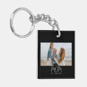 Porte-clés Maman a établi une photo de script moderne (Devant gauche)